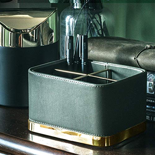 Portapenne Portapenne Multifunzionale in Pelle, portapenne a 4 Scomparti e Scatola portaoggetti per Forniture Desktop di Base