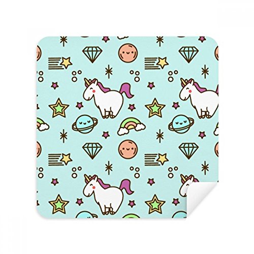 Chiffon de nettoyage lunettes licornes beau sourire et étoiles x2
