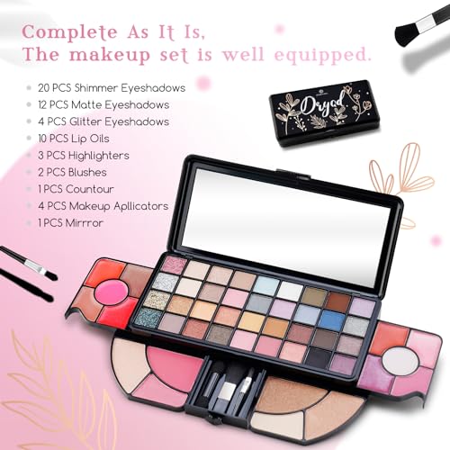 Color Nymph All In One Makeup Sets for Teens Women, Portable Travel Office Makeup Kit Gift for Girls with 36-Colors Eyeshadows Facial Blusher Lip Gloss Pressed Powder Mascara Brushes Mirror - Thumbnail 2