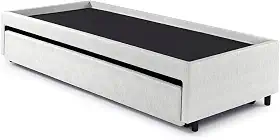 Bicama Box para Dois Colchões Solteiro Courino Branco