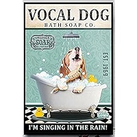 Enseignes En Métal - Cocker Spaniel Bath Soap Wash Your Paws