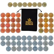 Points Coin Collection - 200 Points Total - 1, 2, 5, 10 Denominations - Themed Tokens from JP, PL, DE, TR - Retro Game Value System