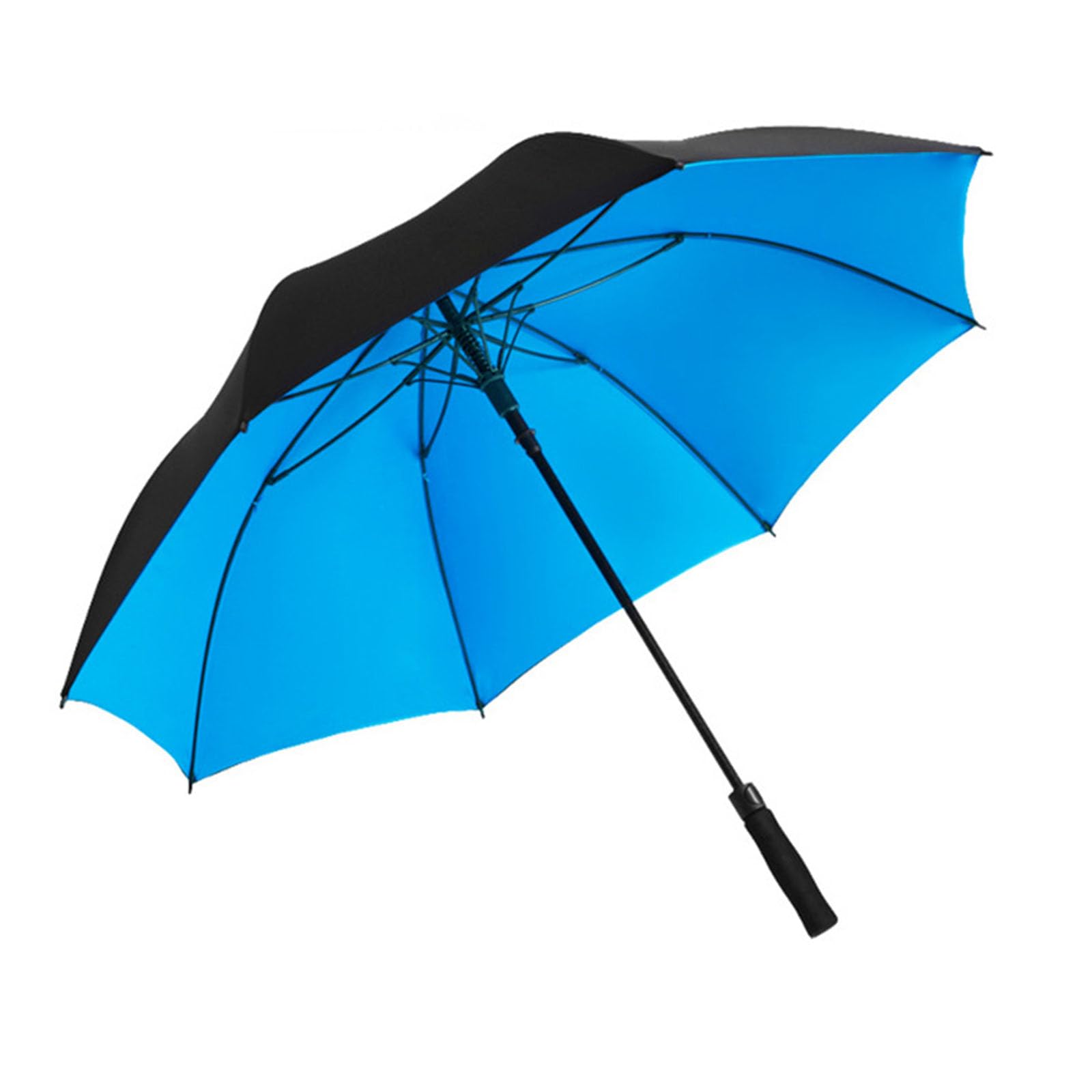 Parasol golfowy dwuwarstwowy duży parasol, mocny parasol przeciwburzowy 135 cm, dwuwarstwowy długi uchwyt, automatyczny parasol biznesowy (C)