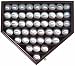 46 Baseball Display Case Wall Cabinet Holder Shadow Box, UV protection (Mahogany Finish)