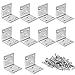 Edelstahl Winkel 40 x 40 mm, 10 Stück Winkelverbinder 90 Grad L Klammern Eckwinkel Rostfreier Stahl Winkel Mit 60 Schraube für Möbel Tabelle Stuhl Bücherregal Schränke Wandbefestigung Anbau