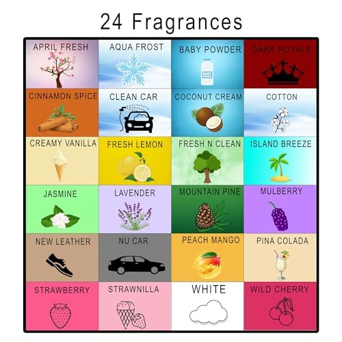 Image of Wonder Wafers Car Air Freshener Wafers Variety Pack of 48 - Individually Wrapped - 24 Scents
