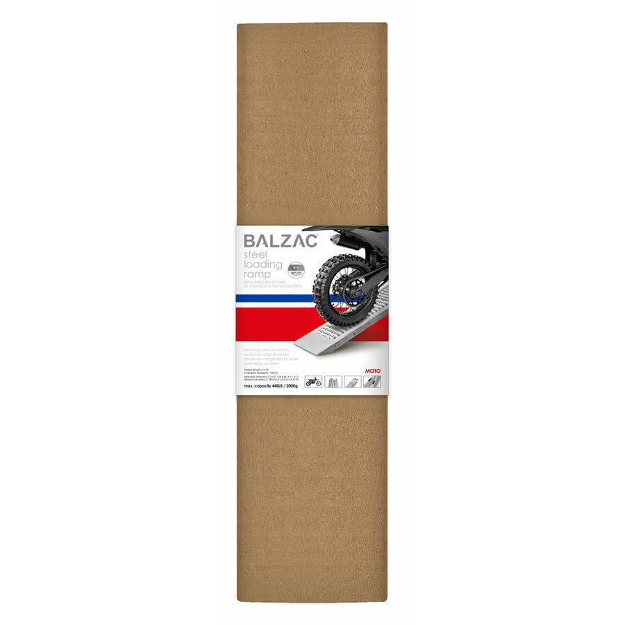 Balzac Rampa di Carico in Acciaio Pieghevole | Rampa per Moto da Cross e Veicoli | Pedana per Auto | Rampa e Pedana per Disabili | Portata 200kg | Lunghezza 189cm | Superficie Antiscivolo