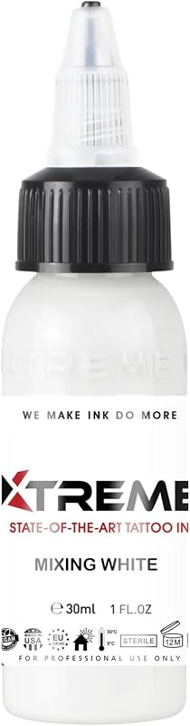 Tinta para tatuagem XTREME Mixing White, à base de água, 15 mL, 1 unidade
