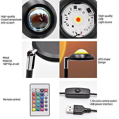 Sokhna Sunset Lamp,16 Colors Sunset Projection Lamp With Remote,Sunset Lamp Projection,Romantic Sunset Projector,Rainbow Projection Night Light,Sunset Lamp Color Changing,Lamp For Girlfriend #TOP4