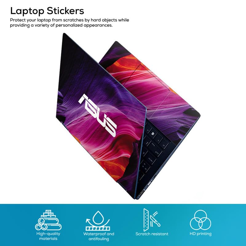 Image of Galaxsia Asus D43 Full Vinyl Laptop Skin /Sticker /Cover for 17 to 17.3 Inches Laptops Laminated-Removable-HD Quality Compatible for Hp-Dell-Sony-Lenovo-Asus etc.(16.5x11 Inches)