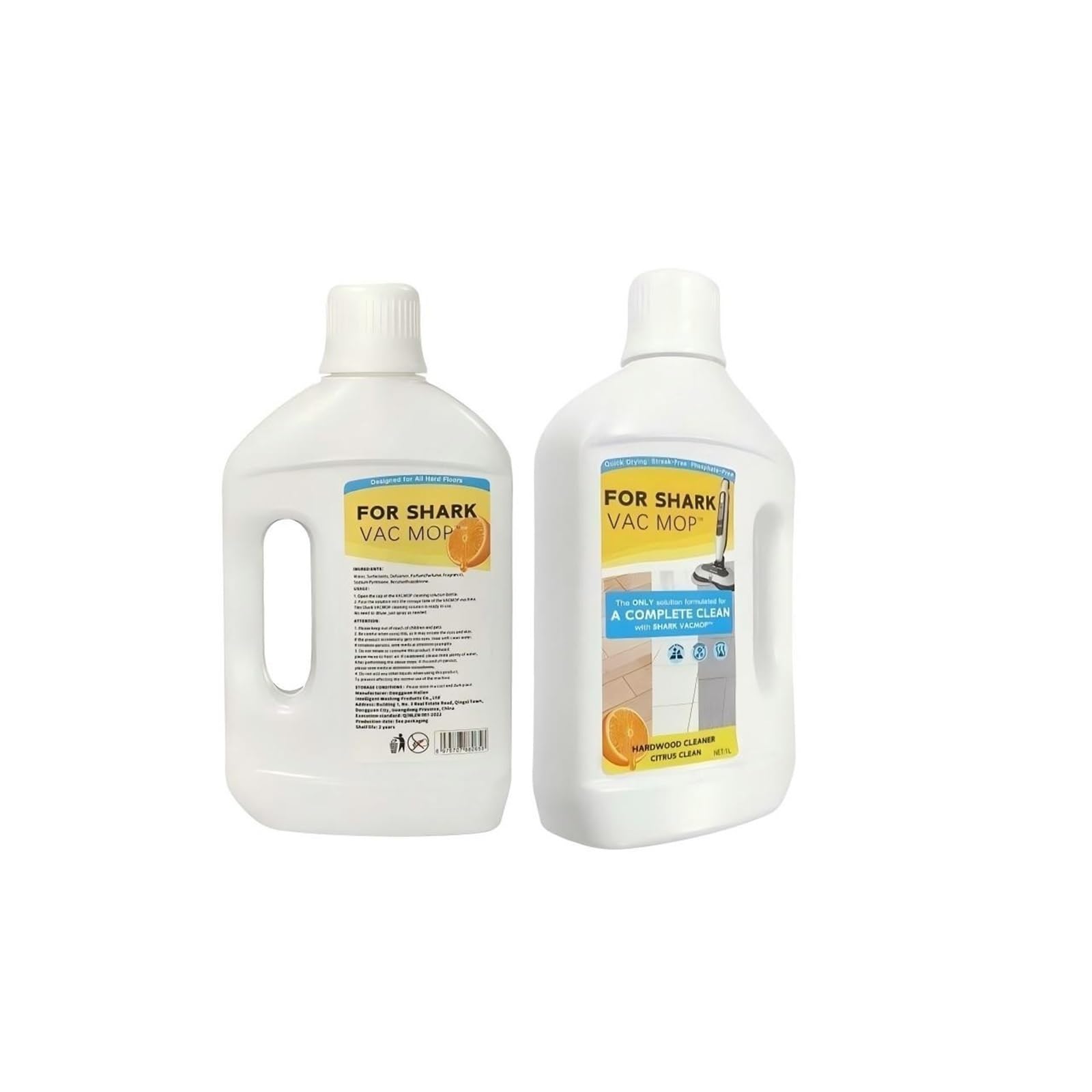 Solution De Nettoyage For Aspirateur For Parquets En Bois Dur 1L Au Parfum D'agrumes. Compatible Avec SHARK RV2610WA, Matrix Plus, VM252GN, AW261, WD160, AV2800ZE, SD201(2pcs)
