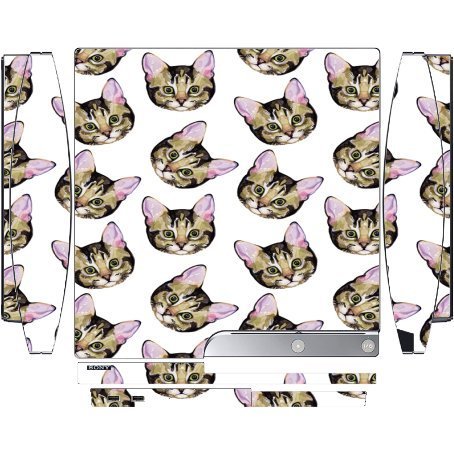Cat Heads Playstation 3 & PS3 Slim Vinyl Decal Sticker Skin by Demon Decal