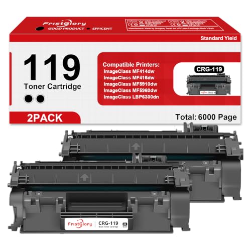 Image of 119 CRG119 Black Toner Cartridge 2-Pack Replacement for Canon 119 MF414dw