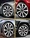 ABX Hubcaps,16 inch hubcaps Set of 4, Wheel Rim Cover ABS Material, Snap On Car Truck SUV Replacement, for Toyota Camry Nissan Mazda etc, Black & Silver