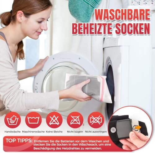 Beheizbare Socken für Damen und Herren mit 7000mAh Akkus – Ansicht 4