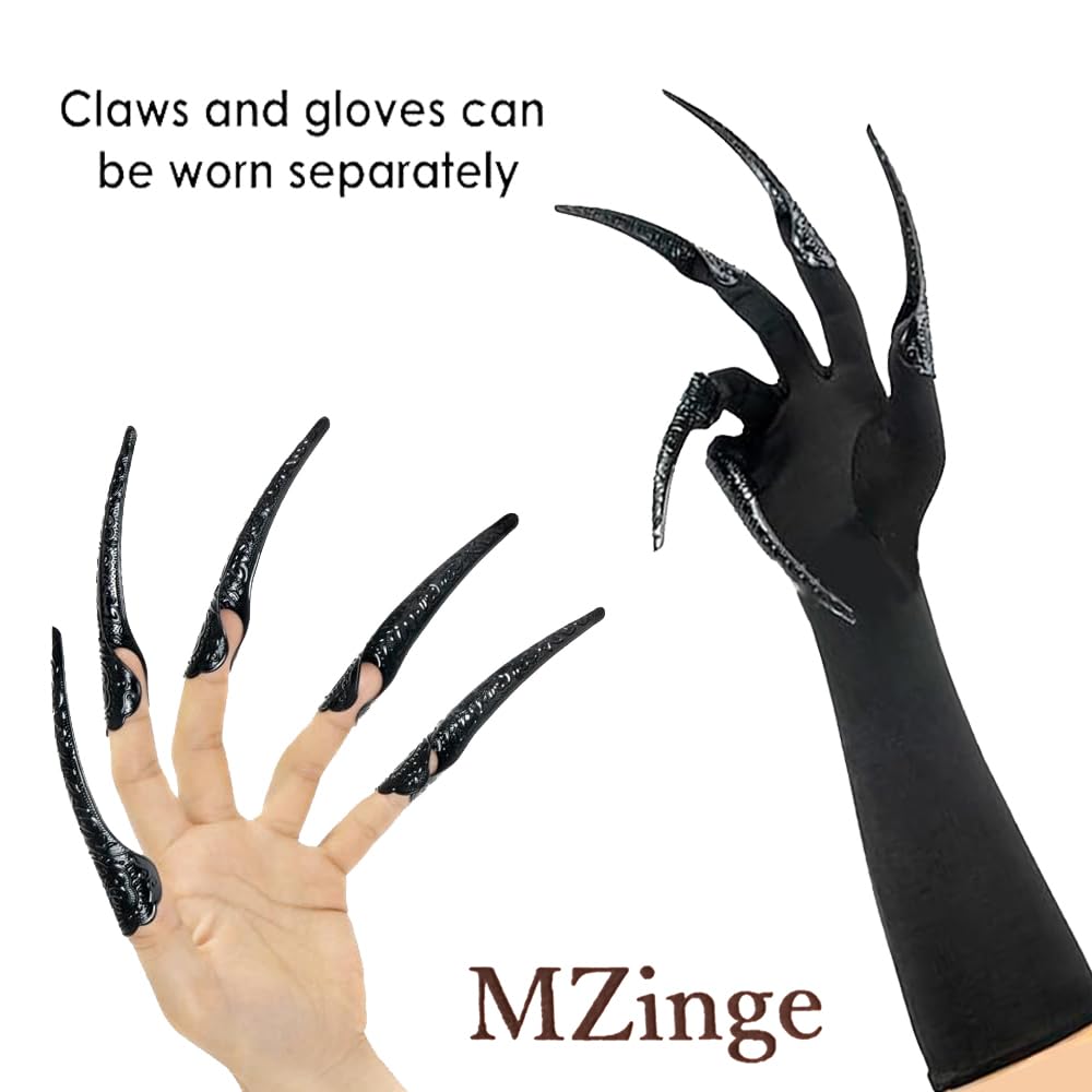 MZinge Long Finger Claw Gloves Black paw gloves - Image 3