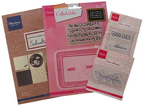Marianne Design Schooltime UK Assorted Pack, Synthetic Material, Multicoloured, 21.3 x 15.5 x 2 cm, Multicolor