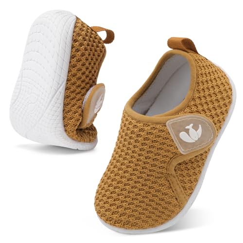 Image of FEETCITY Toddler Walking Shoes Slip On Toddler Shoes Boys Girls Kids Sports Sneakers Casual School Shoes Barefoot Shoes