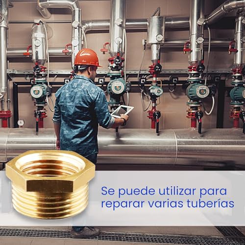 Miniatura 5 de Youzmy 4 Piezas Reductor De Latón Adaptador De 1 2 A 1 4 Pulgada Rosca Macho Ø20mm X Rosca Hembra Ø12mm Rosca Macho A Boquilla De Rosca Hembra, Accesorio De Rosca Para Tuberías De Agua 1 2 Auf 1 4
