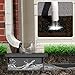 NAACOO Gutter Downspout Extensions, Upgraded 12x12in Catch Basin Low Profile Downspout Extender | No Deep Dig French Drain, Flexible Pipe Extension to 8.2ft, Protect House Foundation.