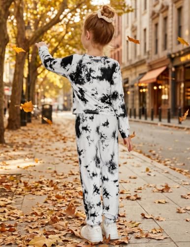 Image of Arshiner Girls 2 Piece Outfits Fashion Twist Front Tracksuit Long Sleeve Pullover Sweatshirt Sweatpants Jogger set Sweatsuit