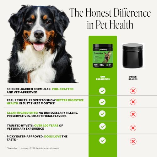 Image of 6 Billion CFU Dog Probiotics with Prebiotics, Digestive Enzymes, & Fiber - Relief for Occasional Diarrhea, Gas, Bloating & Itchy Skin - Daily Gut Health & Immune Support for All Dogs (Duck, 90 Ct)