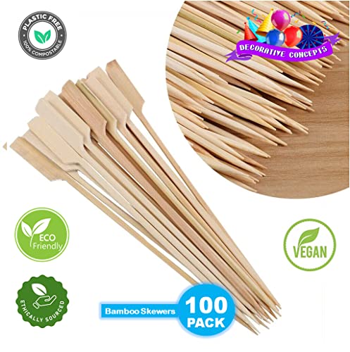 Skewers Pack of 150/300, Durable Bamboo Sticks with 30cm Length 3mm Diameter Ideal for BBQ Kebab, Cake Topper - Image 3
