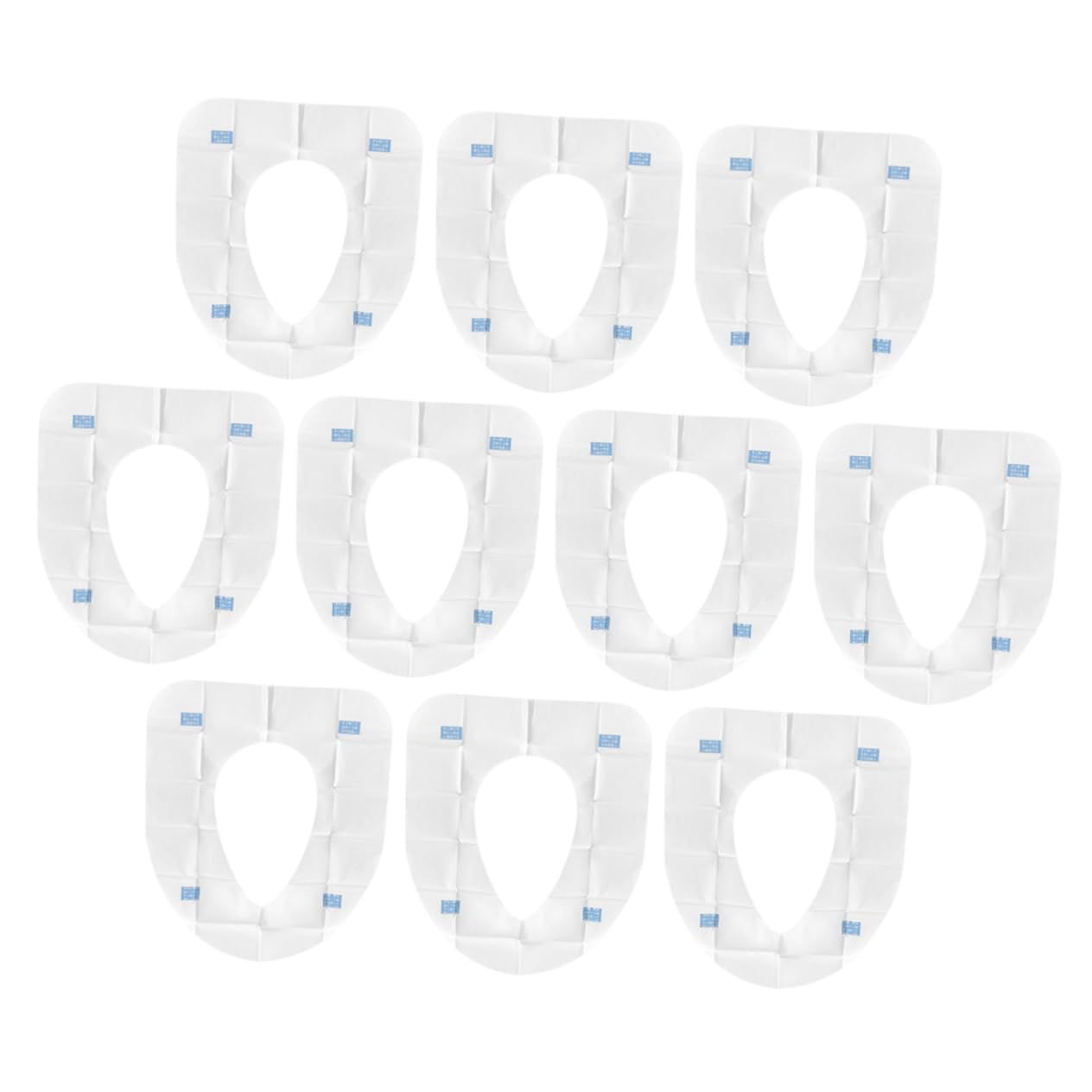 KICHOUSE 10 Pack Disposable Toilet Seat Ring Cushion Mat for Pregnant Women Travel Use Waterproof Odorless Home Hotel