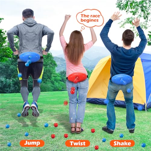 Skirfy Party Shaking Swing Balls Game Set for Kids Adults,Backyard Family Toy with 40 Balls, Birthday 4th of July Games Outdoors Indoors Bachelorette Party Games for Boys and Girls Age 5 6 7 8 9+