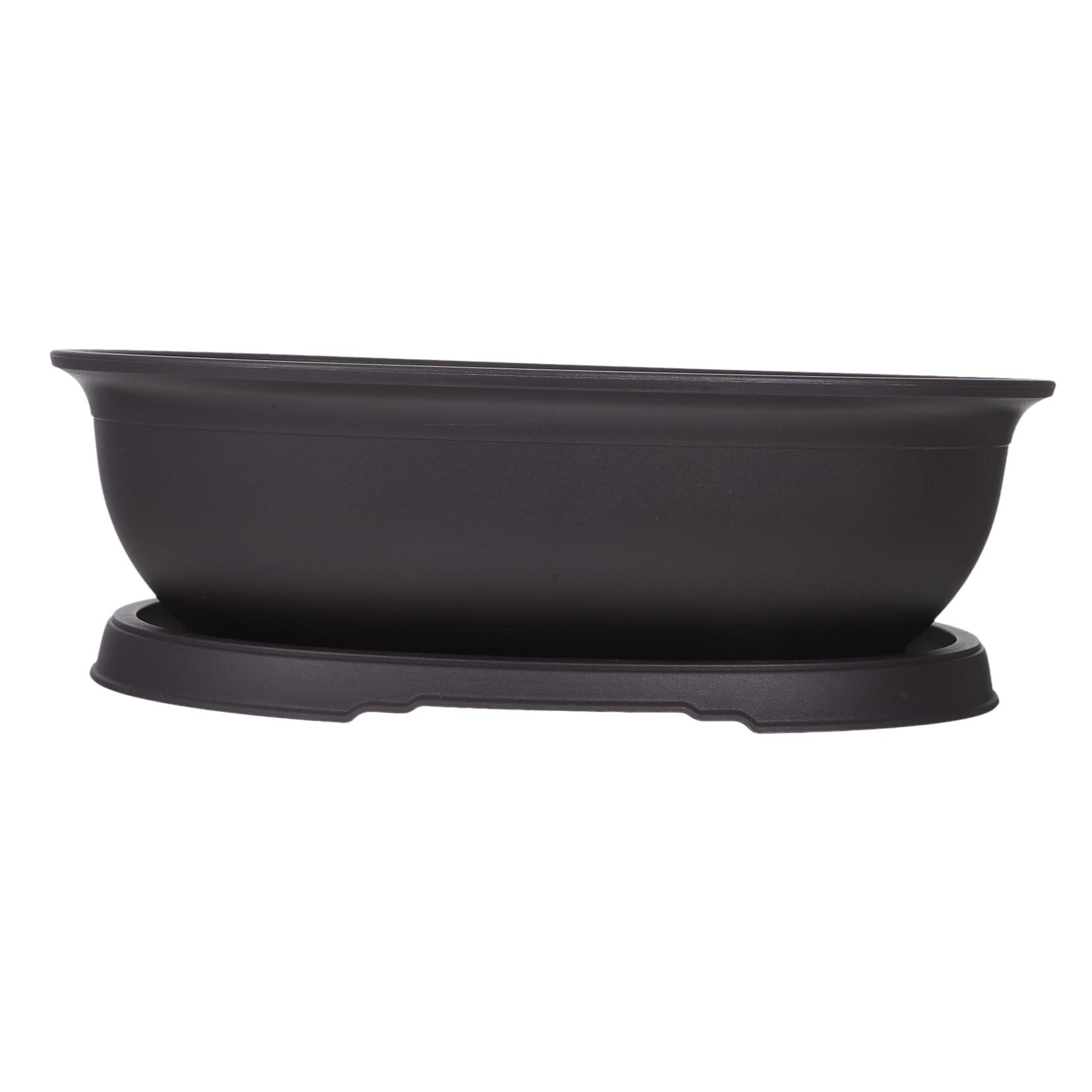 BESPORTBLE 1 Juego Maceta De Bonsái Ovalada Jardinera Japonesa Maceta De Orquídeas Macetero Ovalado para Bonsáis Macetas De Cultivo para Plantas Macetero Profundo Dark Brown Páginas