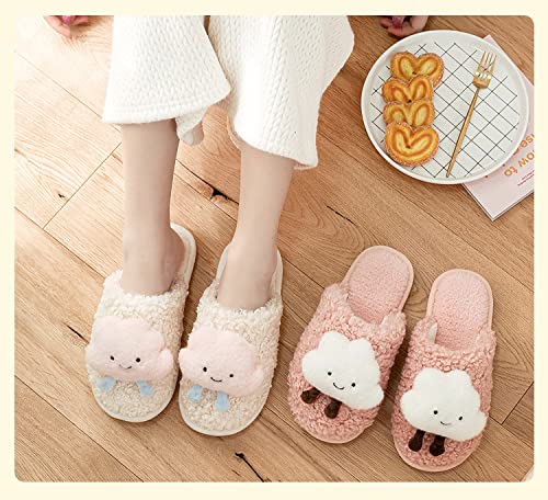 Cute Cloud Womens Slippers Curly Fur Slippers Home Indoor Slippers Plush Cartoon Slippers House Shoes for Women2
