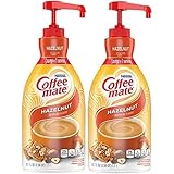 NESTLE COFFEE-MATE Coffee Creamer, Hazelnut, 1.5L liquid pump bottle, Pack of 2