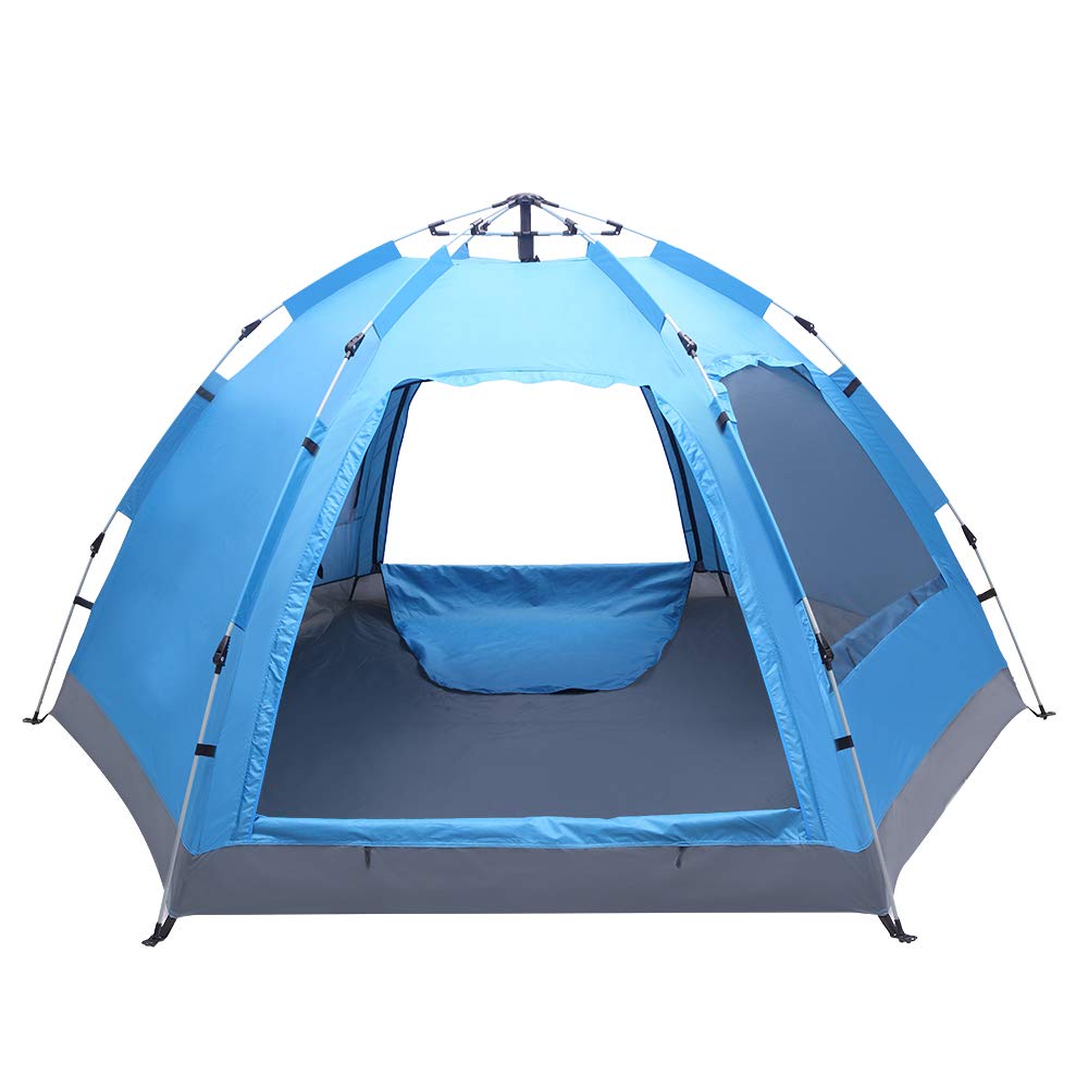 Camping Tent, Waterproof & Windproof Camping Dome Tent Automatic Pop Up Quick Shelter with Portable Carry Bag for Outdoor Hiking