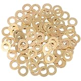 OUNONA 100 Stück Messing Montageringe Flach Rundscheiben Dichtungsringe Präzise Passform Vielseitig Einsetzbar Für DIY Reparaturen