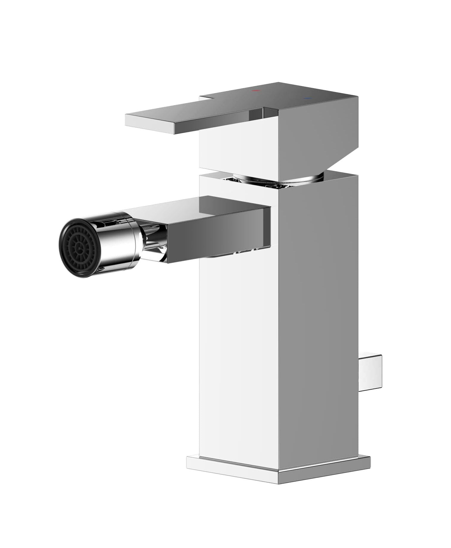 Balterley Square Mono Bidet Mixer Tap With Pop Up Waste Chrome