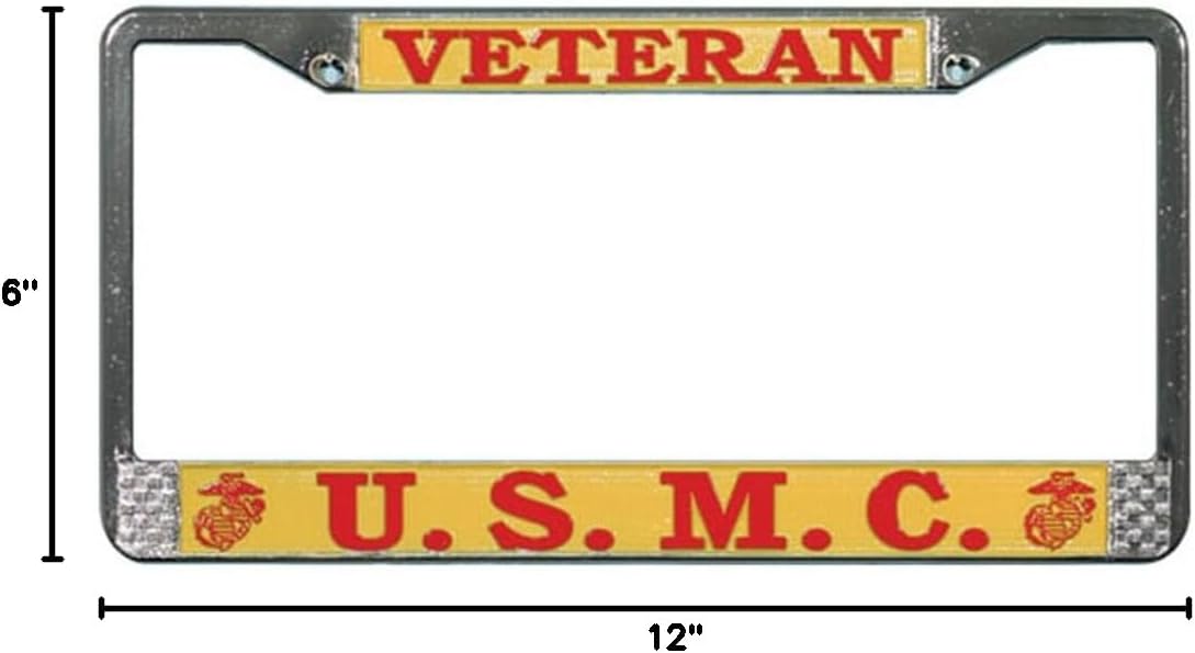 USMC Veteran License Plate Frame