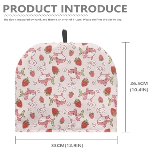 Image of Large Tea Cozy for Teapot Pink Shark Print Extra Thick Tea Pot Cover Home Kitchen Decoration Insulated Teapot Cozy Dust Kitchen Accessories for Home Daily