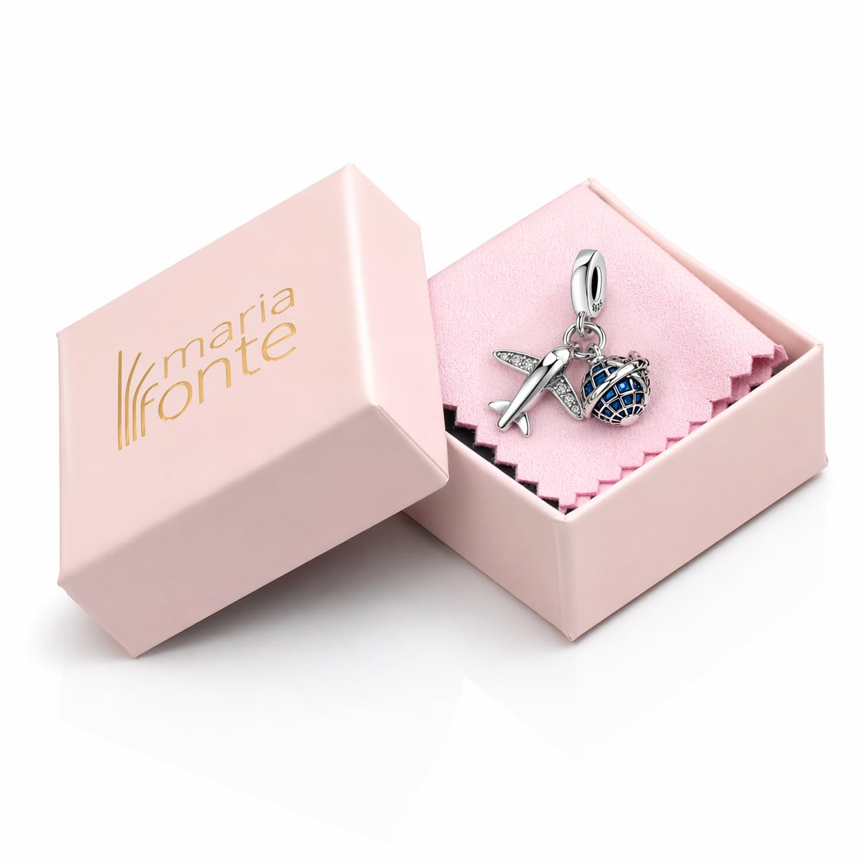 Pendentif Voyage Compatible Toutes Les Marques Monde Globe Avion Valise Passeport Charm Argentée Breloque Bead