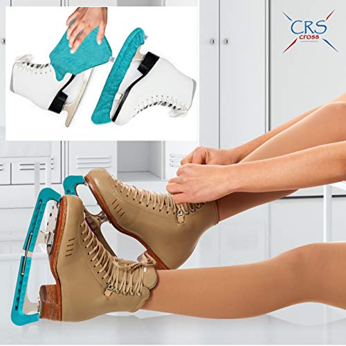 Crs Cross Skate Guards, Soakers And Towel Gift Set - Ice Skating Guards And Soft Skate Blade Covers For Figure Skating Or Hockey (Triple Teal, Large) #TOP4