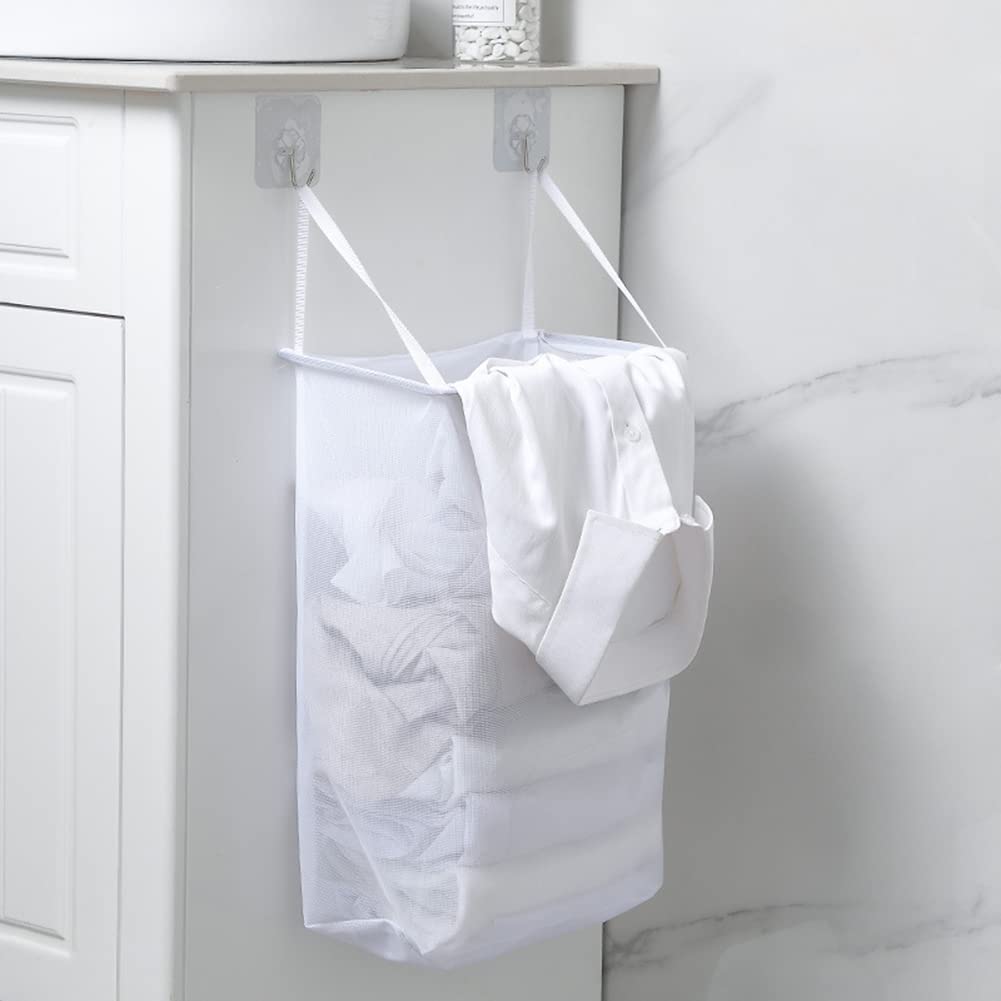 Panier à Linge En Maille Fine à Suspendre - Organiseur Placard Étroit Pour Appartement, Camping-Car