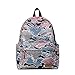 Produktbild Rucksäcke Leinwand Rucksack Studententasche Computertasche Freizeitreiserucksack weiblich-blaues Pulver Schultaschen,WanderrucksäckeRucksäcke für RadsportRucksäcke, Taschen Trekkingrucksacke für