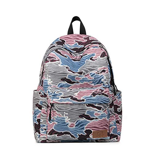 Preisvergleich Produktbild Rucksäcke Leinwand Rucksack Studententasche Computertasche Freizeitreiserucksack weiblich-blaues Pulver Schultaschen,WanderrucksäckeRucksäcke für RadsportRucksäcke, Taschen Trekkingrucksacke für