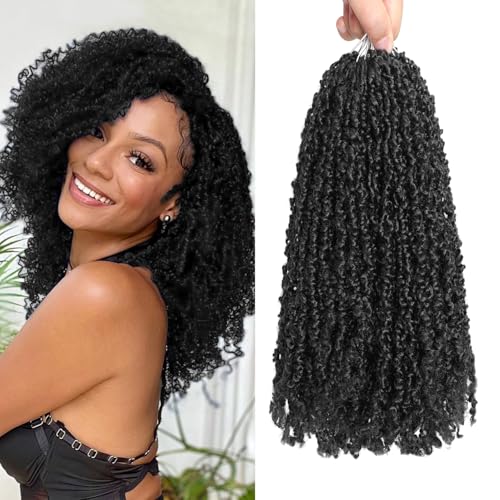 BLUONASI Yanky Twist Crochet Hair 12 Inch 9 Packs Passion Twist Spring Mini Crochet Hair Yankee Twist Close to Human hair