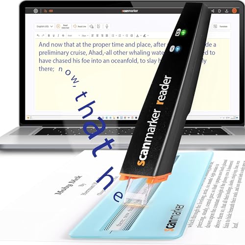 Scanmarker Reader | OCR Reading Pen | Assistive Tool for Dyslexia and Learning Difficulties | Windows, Mac, Chromebook, iOS & Android (Black, Scanmarker Reader)