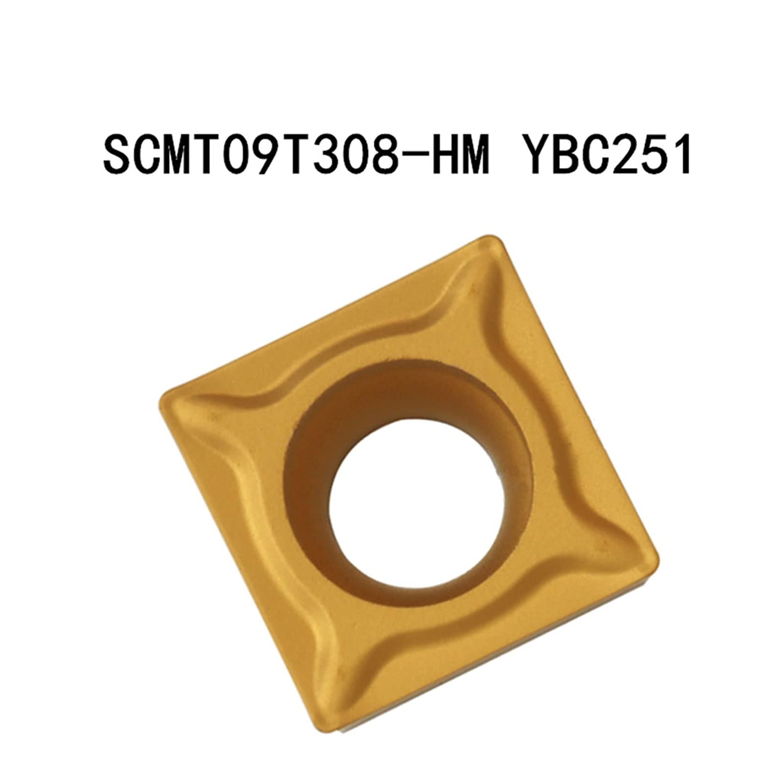 Hartmetall-Dreheinsätze 10 Stück SCMT09T304 SCMT09T308 SCMT120408 HM YBC251 YBC252 CNC-Metalldrehmaschine Fräseinsatz(SCMT120408 HM YBC252)