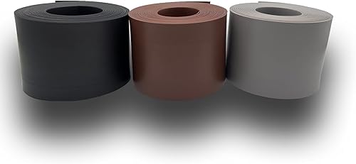 Miniatura 5 de Base de vinilo flexible para pared, moldura de piso, zócalo de PVC, 19.68 pies de largo x 3.15 pulgadas de ancho, diseño de doble pliegue para una