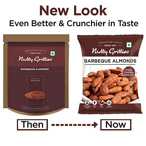 Image of Nutty Gritties Barbeque Almonds ((Pack of 7-21g Each))