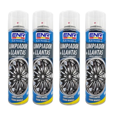 ENR Limpia Llantas Limpiador Férrico para Coche Moto Descontaminante Suciedad Incrustada Llantas Disco Freno Sin Acidos Elimina Ferodo y Grasa-doble uso-400ml (4)