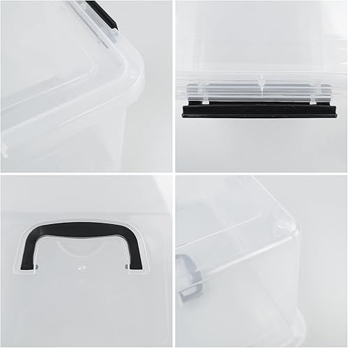 Miniatura 10 de Zerdyne Caja de plástico transparente con tapa, 10 L