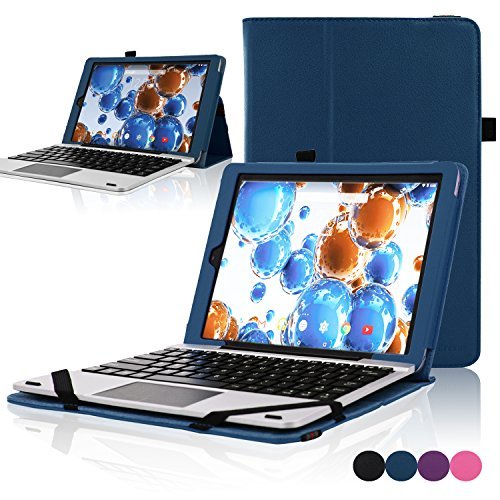ACdream PU Leather Folio Protective Case for RCA 10 Viking Pro Tablet - Dark Blue